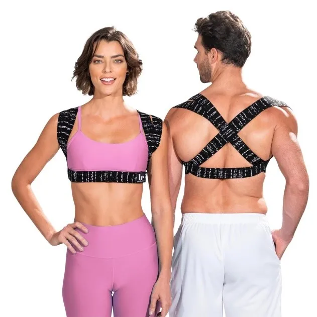 BackEmbrace Posture Correctors modeled by a man and a woman